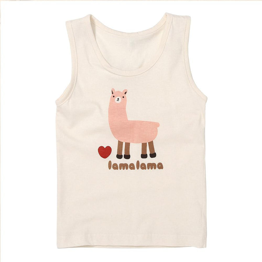 Withorganic Girls Undershirt Llama