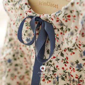 Arim Closet Long Sleeve Baby Flower Cotton Dress