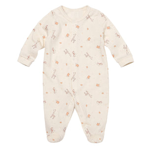 Withorganic Baby Animal Footed Onesie