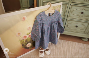 Arim Closet Small Pink Flower Cotton Baby Dress
